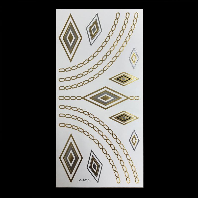 Metallic Gold Butterfly Tattoo Silver Waterproof Temporary Tattoos Stickers On The Body Women Men Boho Resort Style