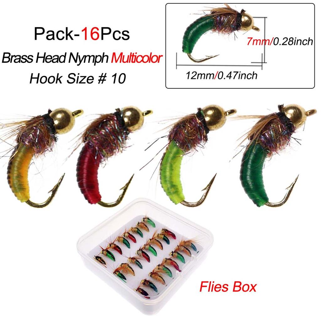 4/8/16/24 шт./кор., реалистичная нимфа, муха для ловли форели, нимфа, искусственная приманка для насекомых, приманка для ловли форели, нимфа, муха для рыбалки