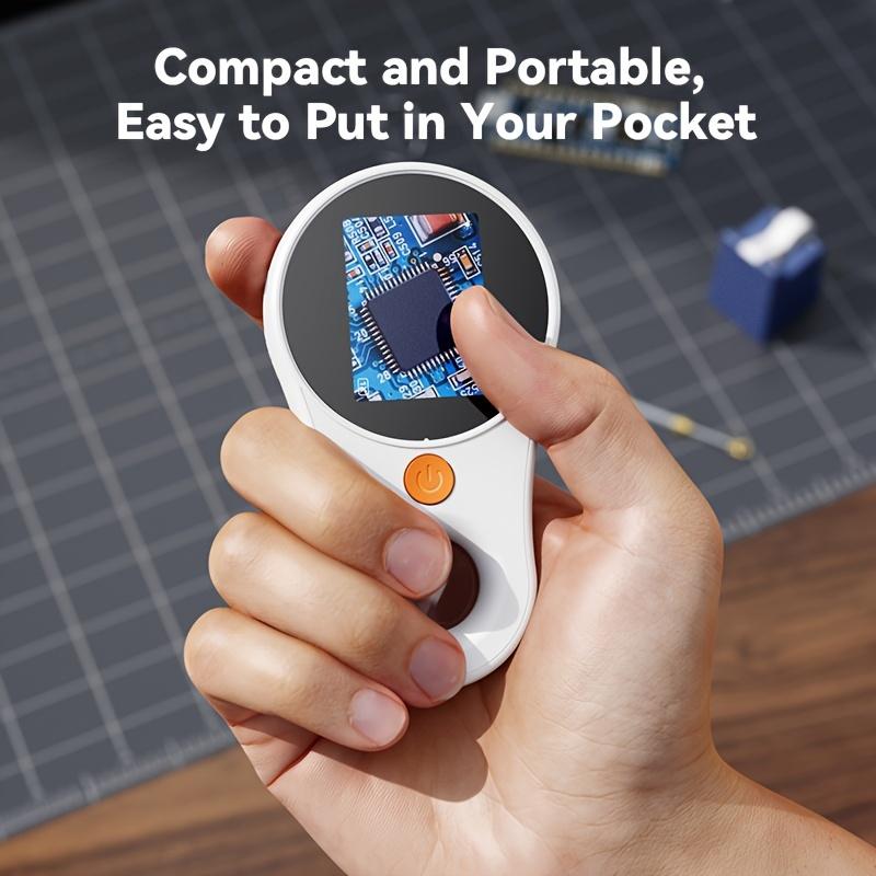 Цифровой микроскоп высокой четкости 500X, портативный ручной супермакрообъектив, перезаряжаемая литий-полимерная батарея, питание от двух портов USB и батареи