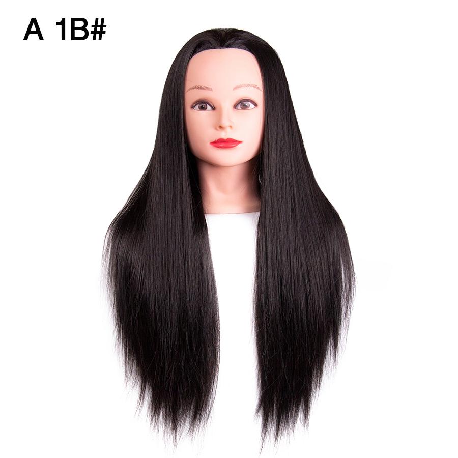 Голова манекена 65 см с тренировочной головкой для волос, парикмахерская, 7 стилей, тренировочная головка для причесок, бесплатный подарок