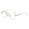 1/2PCS Female Rimless Pochromic Reading Glasses Men Women Far Sight Eyeglasses Trendy Color Changing Presbyopic Glasses