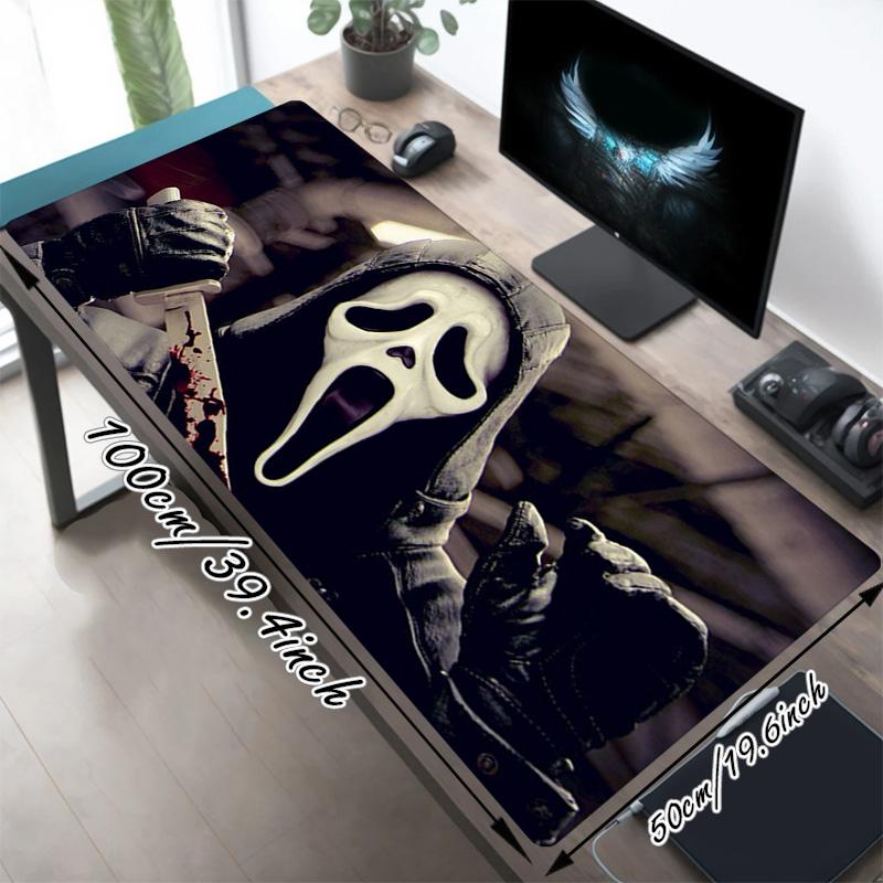 Ghostface Xl Gaming Mouse Pad Nonslip Rubber Base Stitched Edge Waterproof Desk Mat For Pc Laptop Gamer Office Computer Accessories C929530
