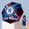 Chelsea FC Manual Five Fold 8 Rib Umbrella Support Custom Text, Lightweight Travel Umbrella