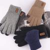 Men's Fleece-Lined Touchscreen Winter Gloves