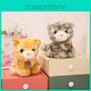 Adorable Gray And Yellow Plush Cat Doll With Realistic Patterns For Kids Collectors And