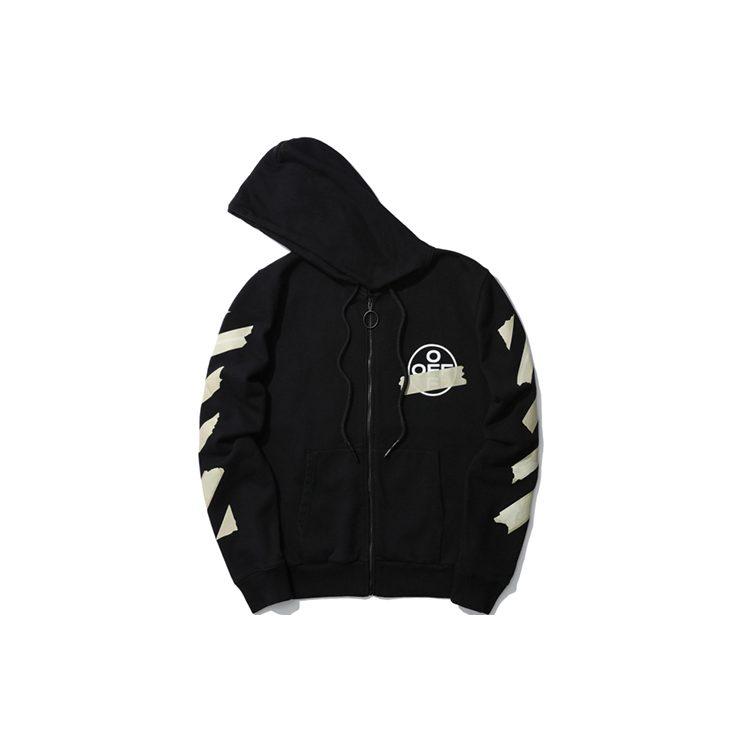 OFF WHITE Толстовка на молнии с принтом Arrows OMBE001G20FLE0021048