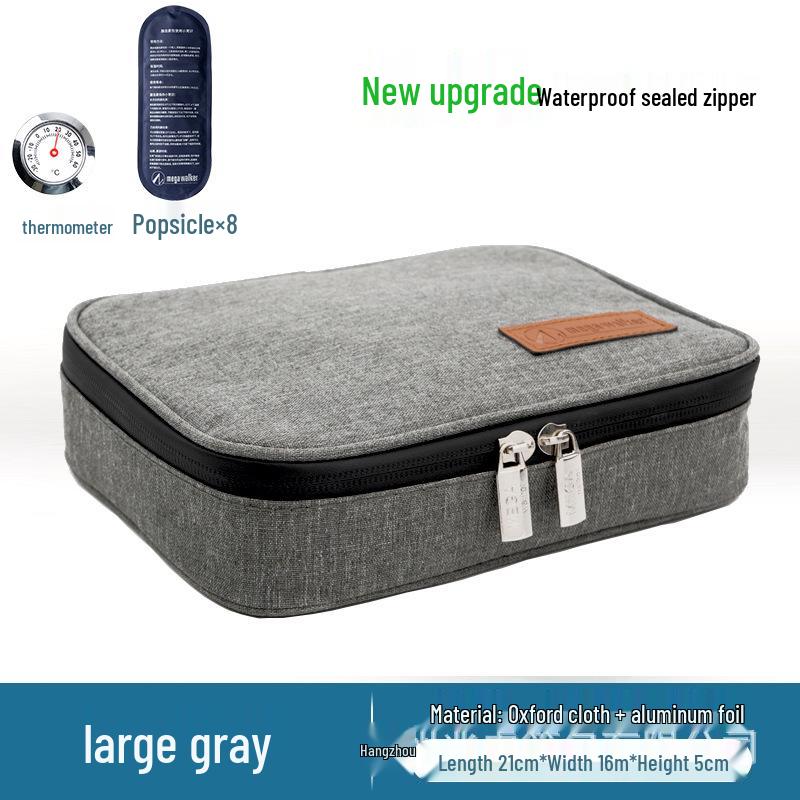 Large Insulated Portable Outdoor Medicine Cooler Bag for Insulin with Ice Pack