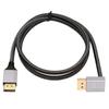 NFHK 2M Down Angle DisplayPort DP To DP 4K Silver Ultra HD UHD 90 for and Graphics Cards Cable, 60Hz, Sleeved, Degree, Desktops, Laptops, Monitors,