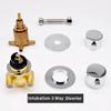 Split Type Thermostatic Shower Cabin Faucet Tap Shower Bath Brass Mixer Diverter 2/3/4/5 Output  Screw Thread Or Intubation