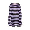 New Goth Punk Gothic Sweater Oversized Pullovers Women Striped Cool Hollow Out Hole Broken Jumper Harajuku Aesthetics Sweater