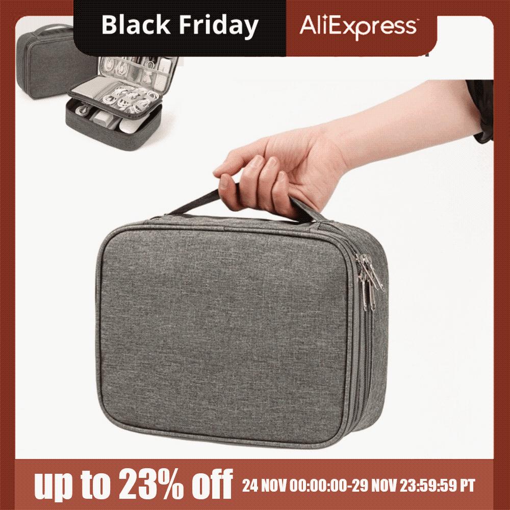 Пылезащитная сумка для цифрового хранения на молнии, предотвращающая царапины, сумка для хранения зарядного устройства, защитная легкая сумка для цифровых аксессуаров