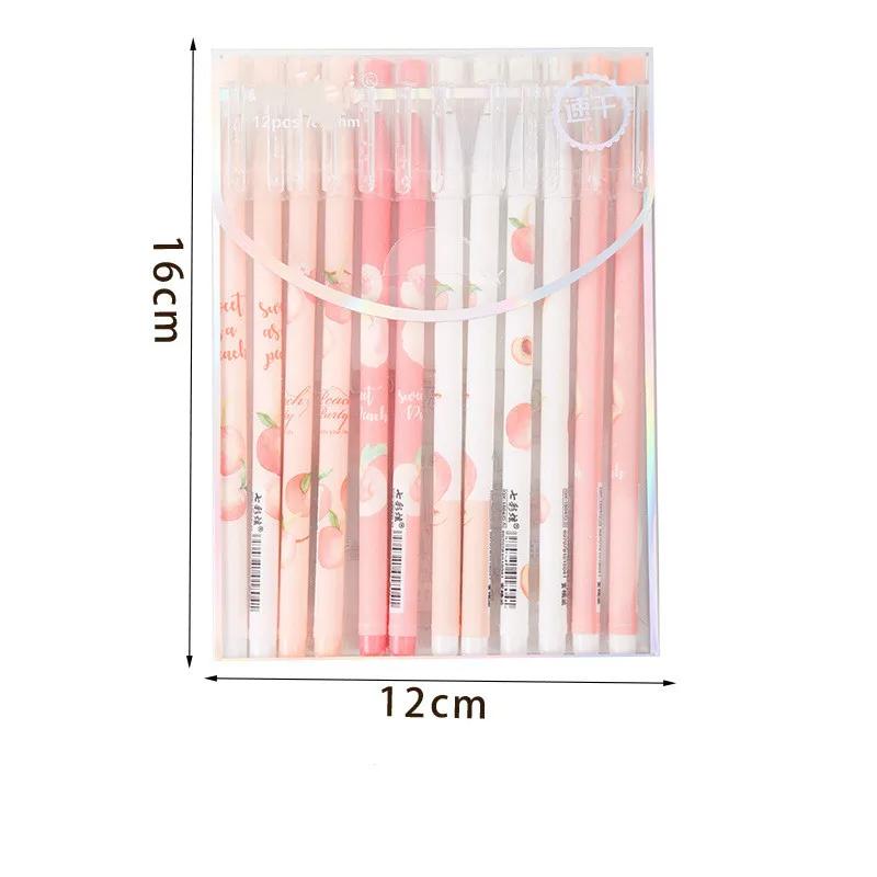 0,5 мм гелевая ручка Signature Kawaii Colorful Hyun Series Быстросохнущие простые 12 шт. в коробке для обучения офисные принадлежности для письма на водной основе