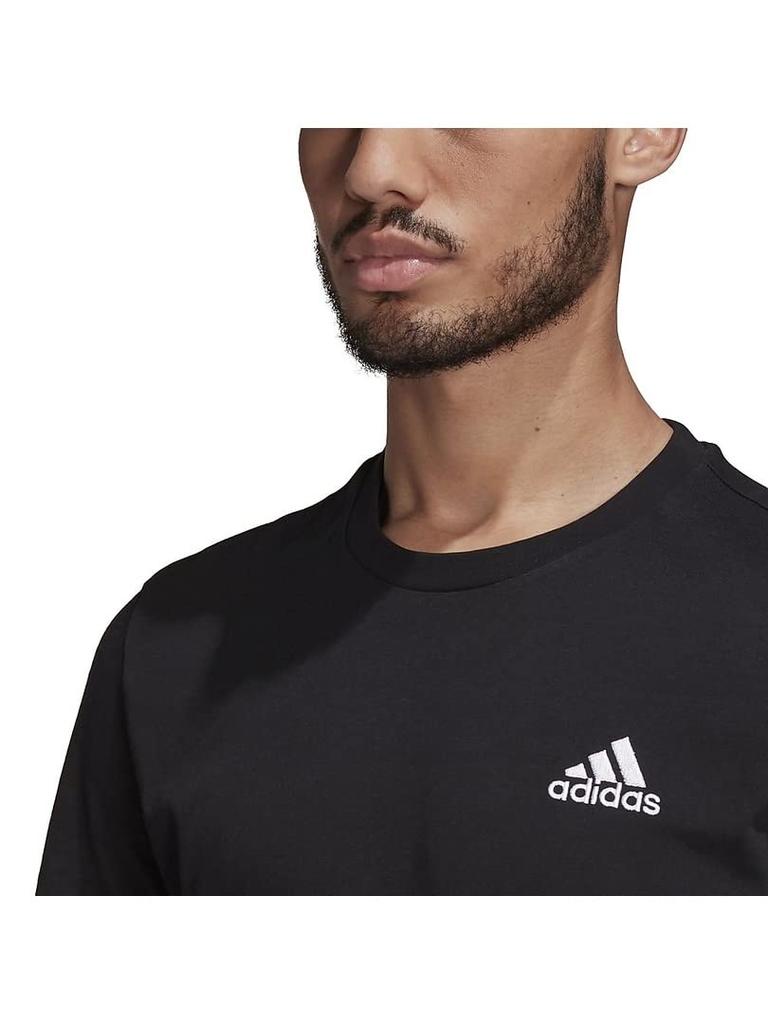 Adidas Essentials Футболка с коротким рукавом и вышитым маленьким логотипом 31298 Черный O Мужская (ГК9639)