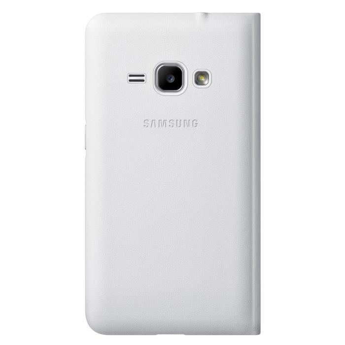 Etui Flip Wallet - Samsung - Galaxy J1 2016 - Simili Cuir - Ouverture Latérale - Porte Carte