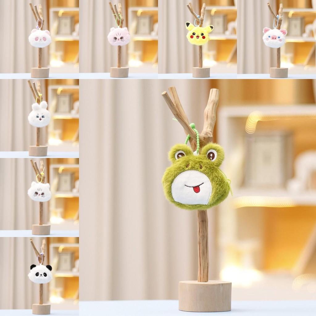 Rabbit Panda Cat Key Chain Cartoon Girl Backpack Decorative Pendant Doll Plush