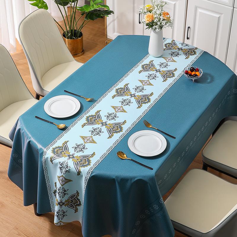 Ethnic Style Tablecloth Waterproof Oil-proof Anti-scalding Disposable High-end Tablecloth Ins Style Coffee Table Cloth Conference Tablecloth Table Mat