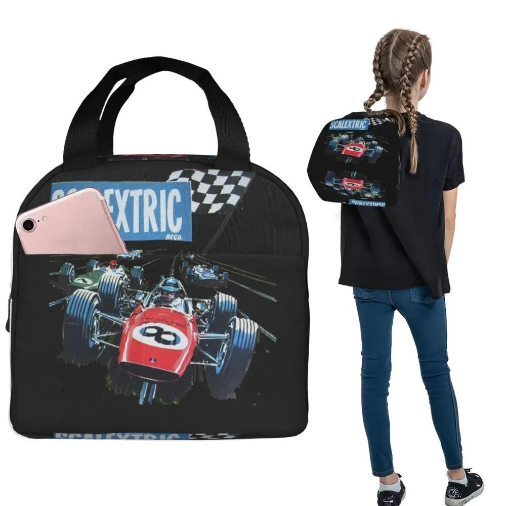 Scalextric Classic Insulated Lunch Bag for Women Kids Portable Food Boxes Thermal Lunch Box Tote