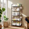 5 Tier Storage Shelves Heavy Duty Storage Rack 66 Lbs Capacity Storage Shelf for Kitchen Pantry Closet Bathroom Laundry Garage