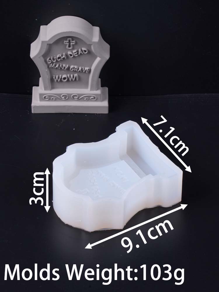 3D Рельефный Крест-надгробие Свеча Форма Много Стилей DIY Хэллоуин Череп Мыло Силиконовые Формы Гипс Смола Поделки Изготовление Домашний Декор