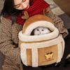 Carrier Bag for Small Pet Dog Carrier Backpack Portable Cat Travel Carrier Winter Pet Cage Plush Warm Carrier for Kitten