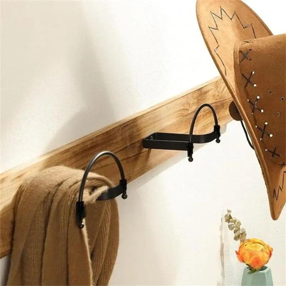 Wall Hanging Metal Display Hook Black Cap Hanger Scarf Hanger Rack Closet Organization