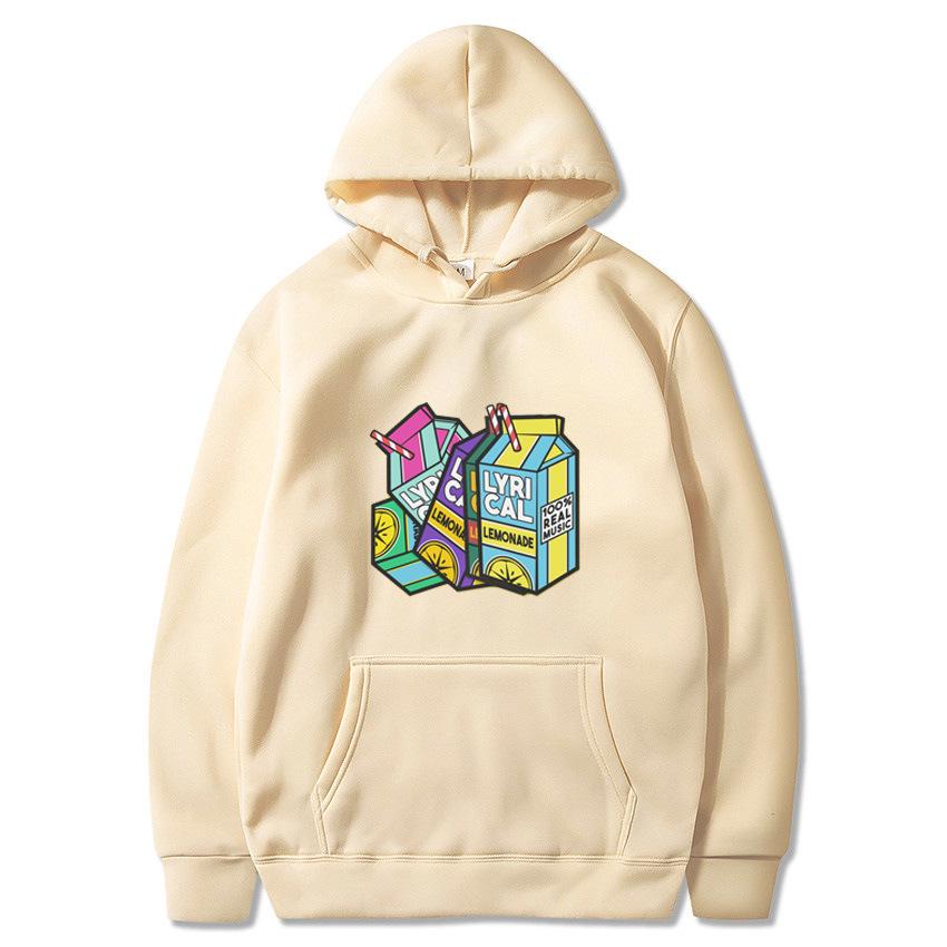 Свитшот с капюшоном Lyrical Lemonade с принтом лимонов, на флисовой подкладке, для мужчин и женщин