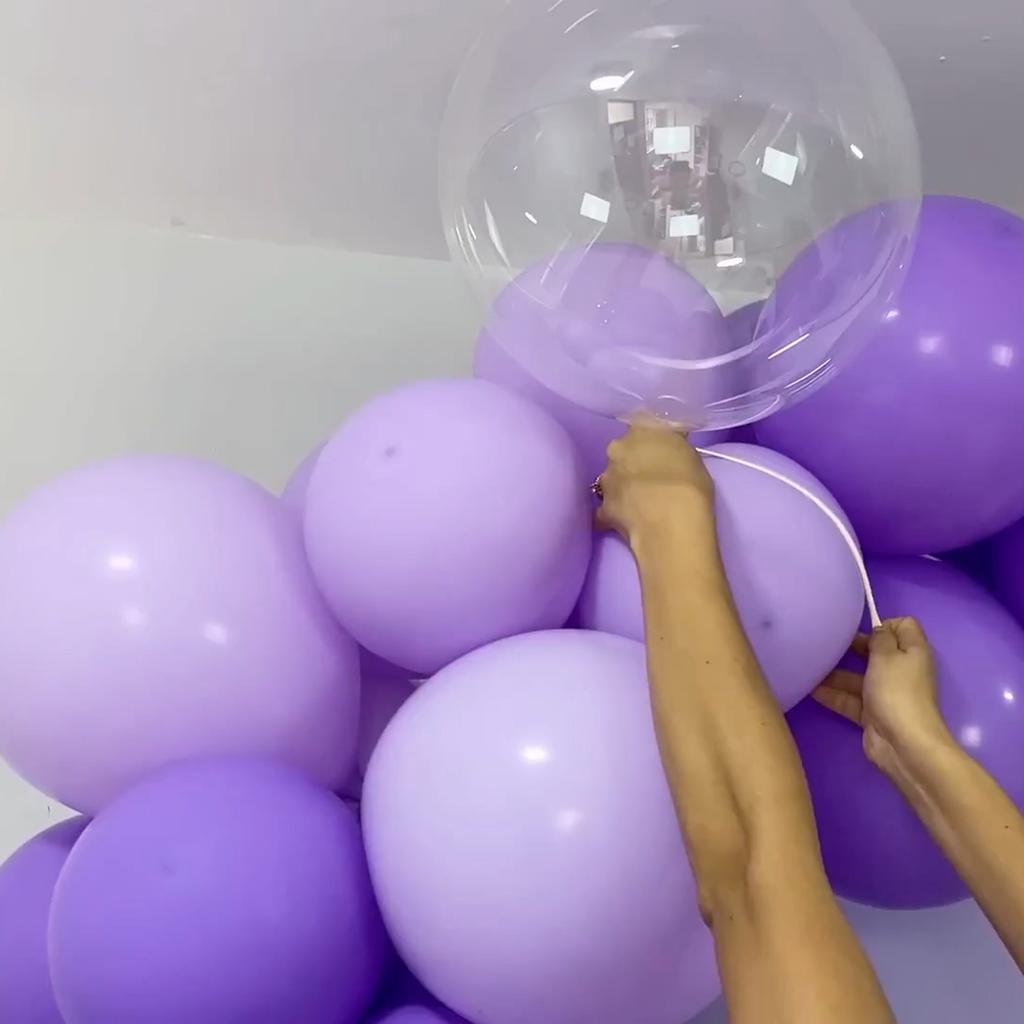 91Pcs Purple Balloons Garland Arch Kit Latex Metallic Balloon Paper Butterfly for Women Birthday Party Decor Supplies