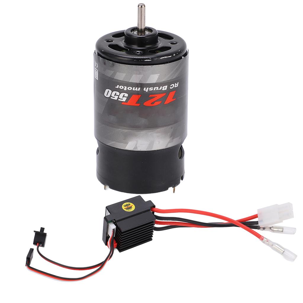 550 Brushed Motor with 320A Two Way Brushed Waterproof ESC Set for RC Rock Crawler Car
