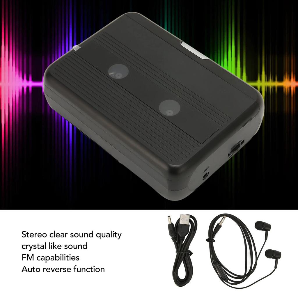 Bluetooth Cassette Player with Portable Cassette Player Recorder Walkman Tape Auto Retro Portable Cassette Tape Player with 2 AA or USB Power Travel