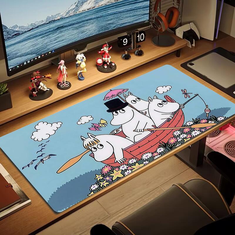 Moomin3 Print  Cushion Non-slip Laptop Tablet Big Mousepad XXL Mat Mini PC Playmat With Lock edge