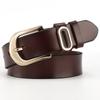 Leather Belt For Women With Alloy Pin Buckle And Trendy Design For Daily Fashion