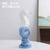 Seahorse Figurines Marine Organism Cartoon Seahorse Statue Ceramic Handicraft Artificial Animal Sculpture Home Decoration