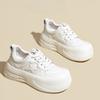 Кожаная платформа Белая обувь Женская обувь Ранняя весна Новые увеличивающие рост кеды Обувь с большой головой Универсальная повседневная спортивная обувь