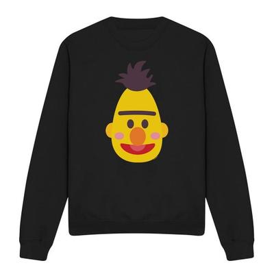 Sesame Street Unisex Adult Kawaii Bert Face Sweatshirt