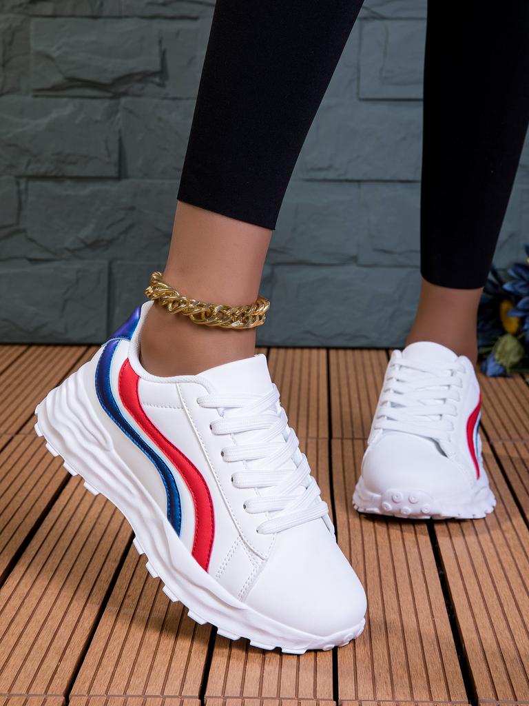 Women Casual Sneakers Side Platform Plus Size Vulcanized Shoes New Spring Flat Bottomed Casual Shoes