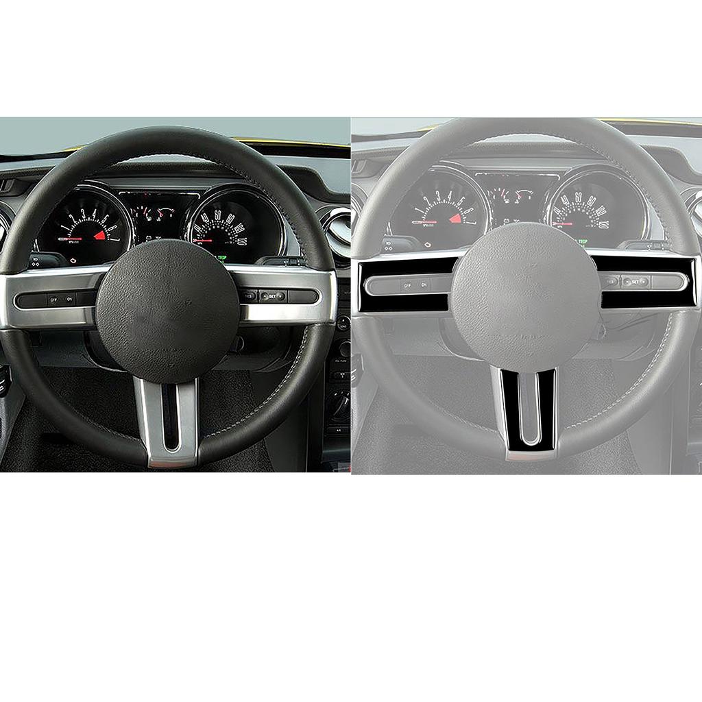 Для Ford Mustang 2005 2006 2007 2008 2009 аксессуары черный интерьер накладка на руль пластиковая наклейка