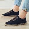 2024 Shoes New Men Hemp Fisherman  Breathable Espadrilles Flats Solid Moccasins Casual Shoes Men Zapatos De Hombre