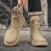 Men's Works Boots Spring Autumn Anti-slip Waterproof Male Sneakers Desert Tactical Boots Outdoor Travel Wear-resistant Man Shoes