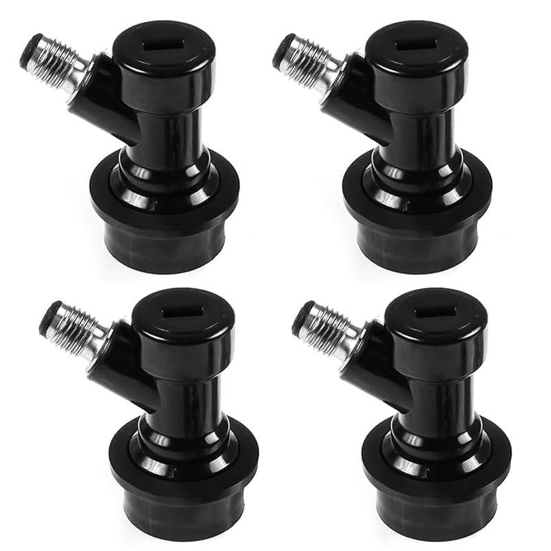 4Pcs Ball Lock Connector ,Beer Keg Ball Lock Disconnect,Liquid / Gas Connectors for Home Brewing Corny Keg / Cornelius Keg Parts