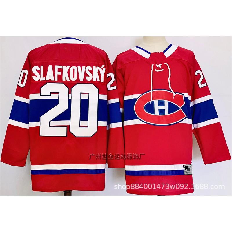 Mens Retro Ice Hockey Jersey With Embroidered Number 14 Suzuki Caufield Custom Team Uniform Adult Players