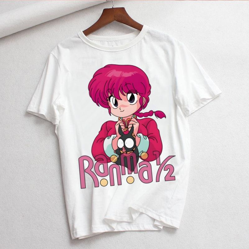 Ranma 12 ranma 12 Летняя Модная Рубашка Футболка с Принтом Женские Топы Базовые Футболки с Круглым Вырезом Забавные Футболки для Девочек