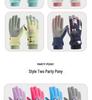 Kids' Winter Touch Screen Ski Gloves - Non-Slip, Windproof, Warm, Five-Finger Design with Velvet Lining