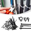 Comprehensive 45 Piece Kit of Push Mount Cable Zip Ties and Wire Harness Clips
