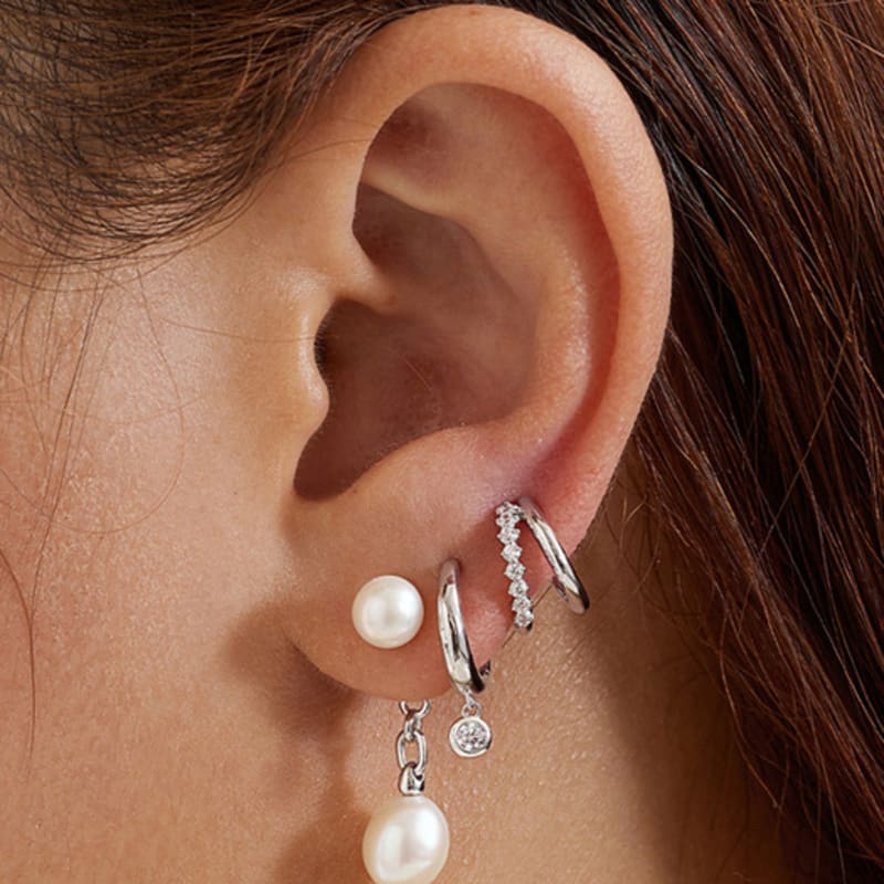 ANIA HAIE Natural Freshwater Pearl Stud Ear Jacket/Earrings E058-06H