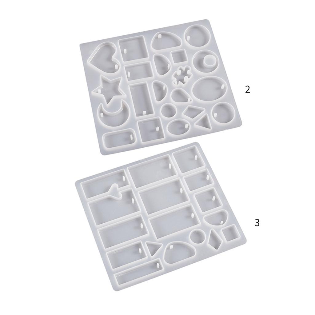 DIY Earring Silicone Mold 3D Geometric Dangle Making Tool Handmade Necklace Jewelry Pendant Mold DIY Resin Casting Mold