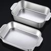 Large Capacity Tray Roasting Tray Roasting Plate Kitchen Bakewares StainIess Steel Material Suitable for Outdoor Picnics