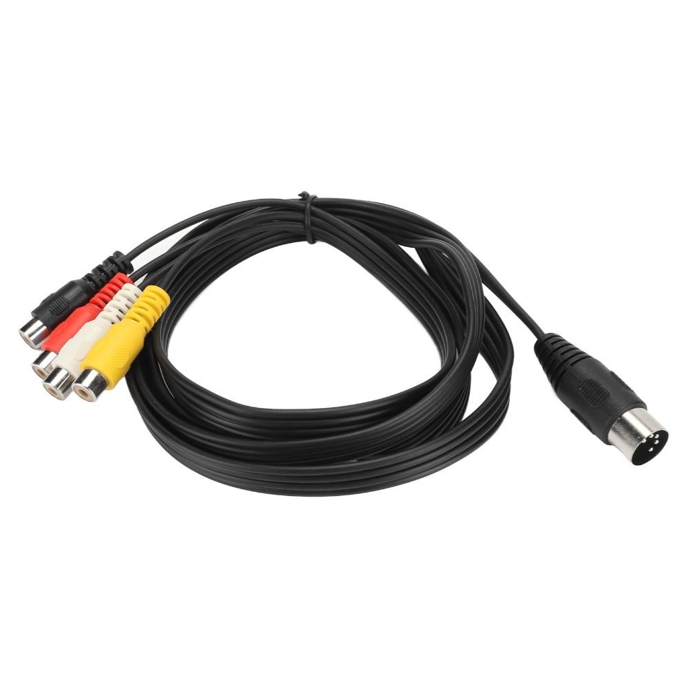 Plug and Play Audio Cable Connector 4.9ft DIN 5 Pin to 4RCA Cord  DVD