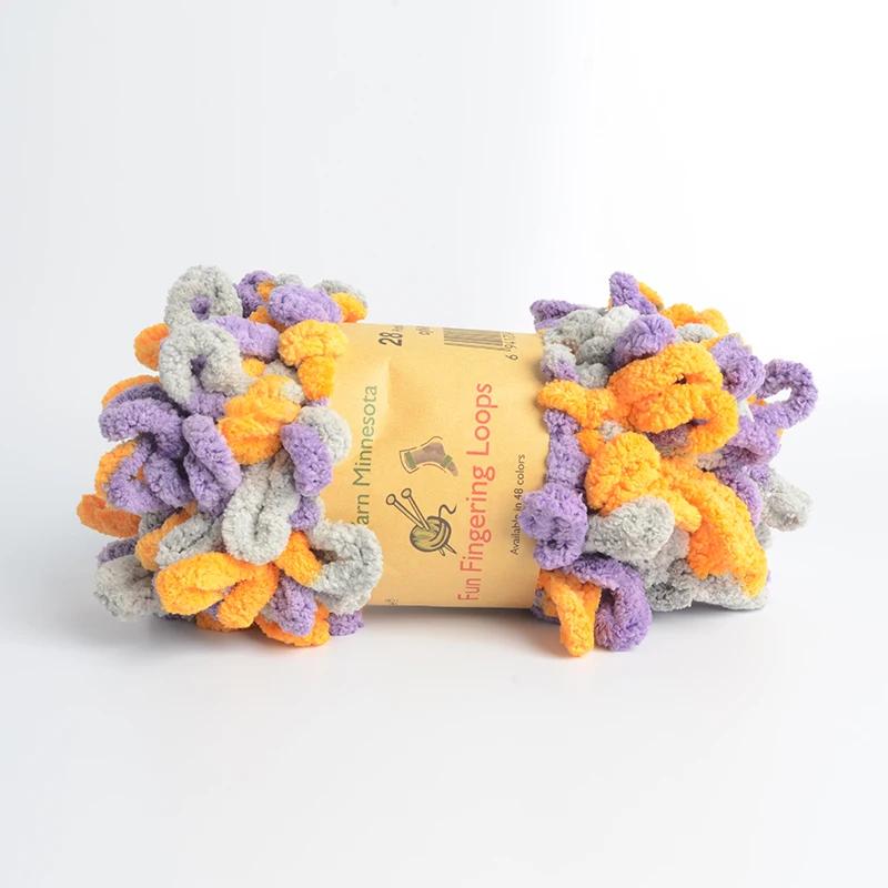 500 г/лот ручная вязка пряжа для пальцев крючком супер теплая пухлая круглая хлопковая плетеная веревка пухлая умная полиэстеровая игрушка носок