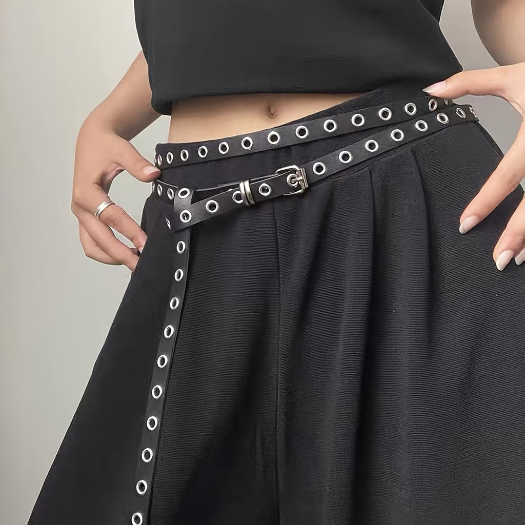 1PC Slender Belt Women's Versatile Rivet Belt Women's