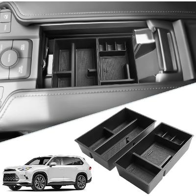 Применимая сумка для хранения на приборной панели Toyota Highlander 2024 года выпуска Grand Highlander 2024 года выпуска(Смешивание)Консольный лоток для аксессуаров Grand Highlander 2024 с монетами и